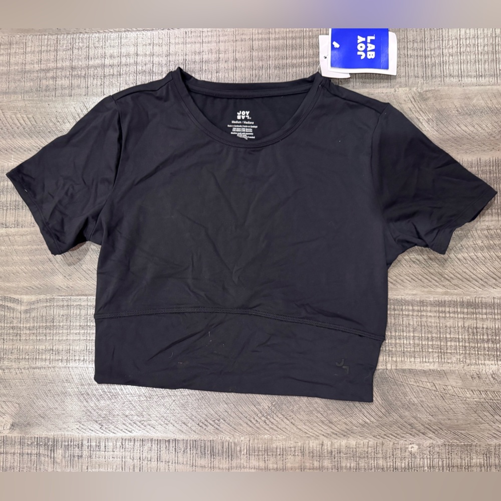 JoyLab Sleek Black Workout Top